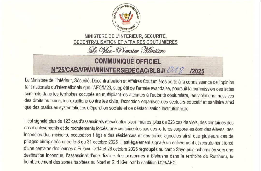 Coup de tonnerre politique : la RDC suspend plusieurs formations pour « atteinte à la souveraineté nationale »