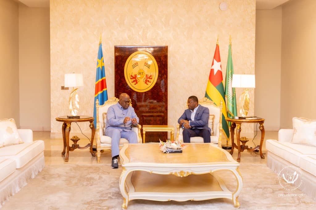 Diplomatie : Félix Tshisekedi en séjour officiel au Togo pour des consultations de paix