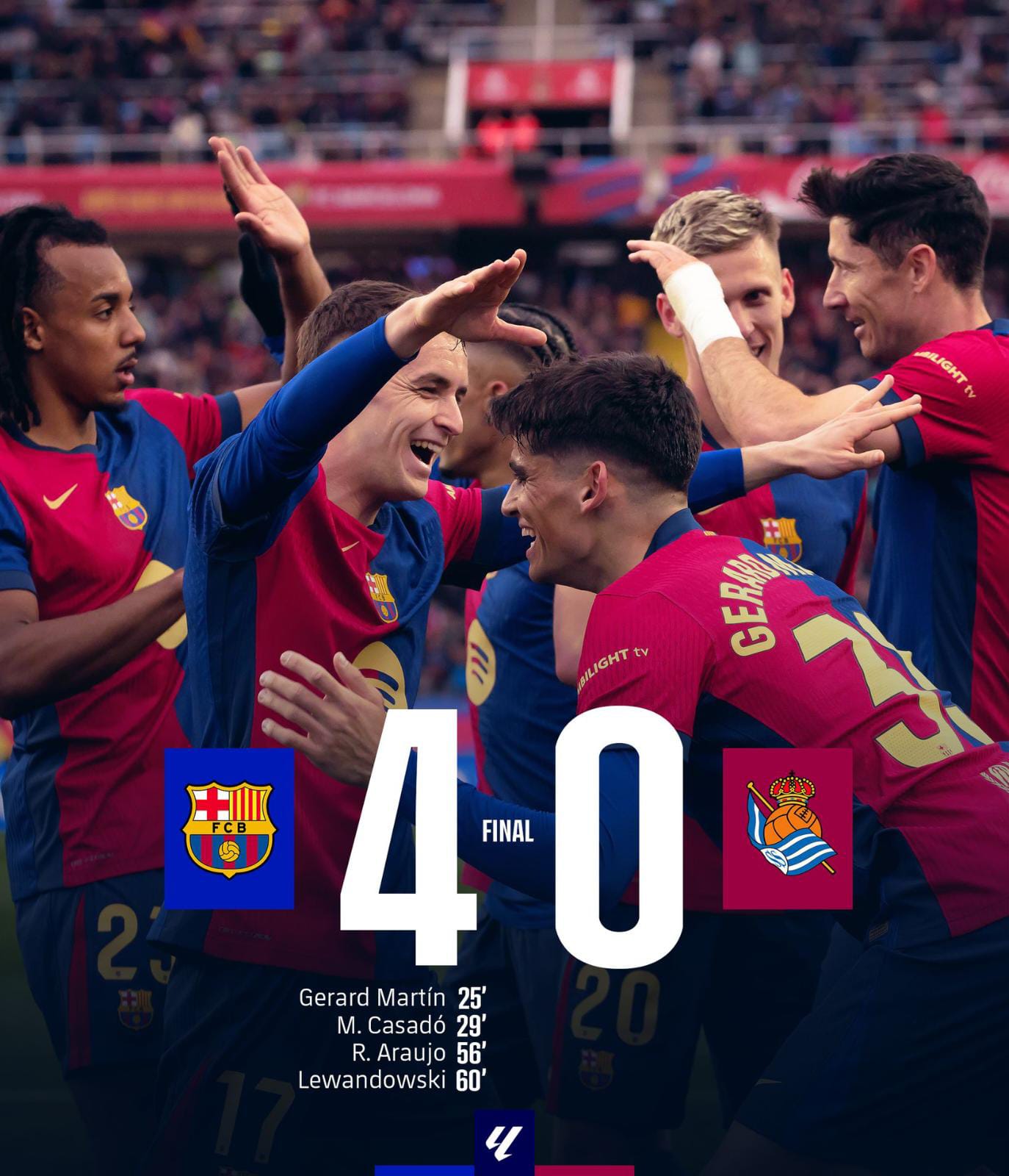 Le FC Barcelone domine le Real Sociedad (4-0) et reprend la tête de la Liga

