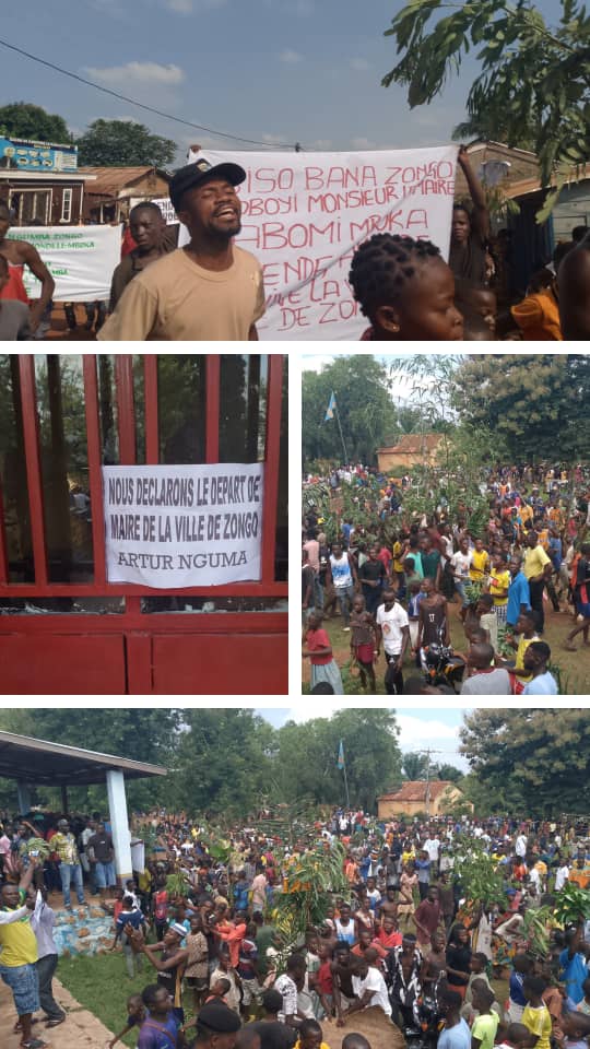 Sud-Ubangi : La population de Zongo dans la rue pour exiger le départ du Maire de cette ville.

 